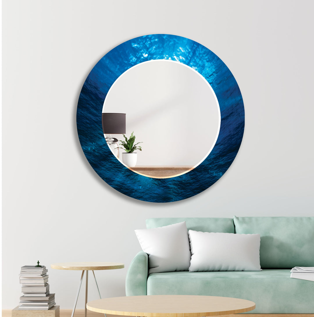 Dark Sea Blue Wall Mirror Black Wall Mirror
