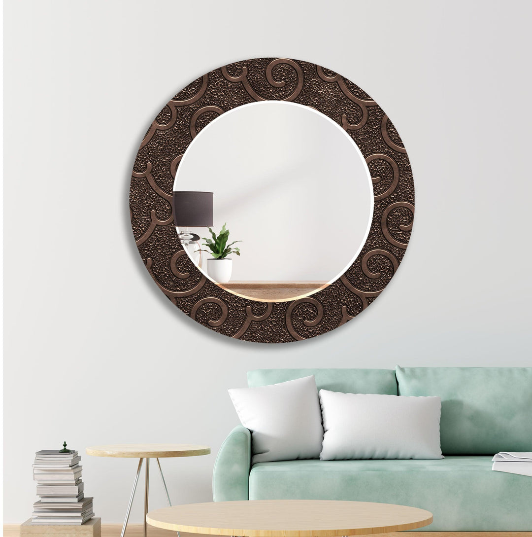 Brown Old Design Wall Mirror Blue Mirror
