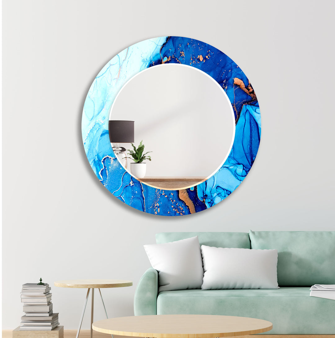 White and Blue Wall Mirrors gold floor mirror
