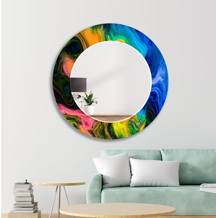 Colorful Splash Wall Mirrors Green Mirror	
