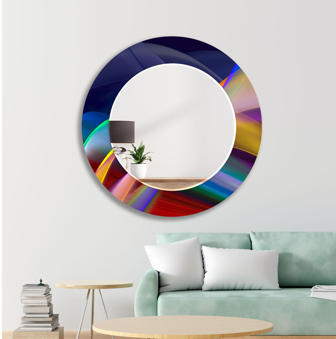 Abstract Lines Design Wall Mirror Mosaic Mirror 
