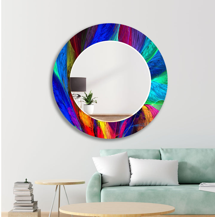 Neon Abstract Wall Mirror Green Wall Mirror
