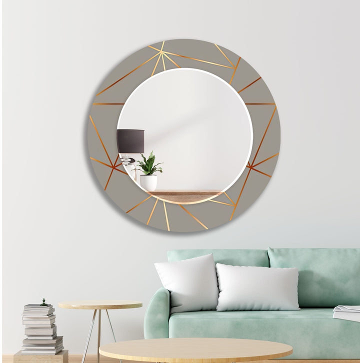 Silver & Gold Wall Mirror Bathroom Wall Mirror
