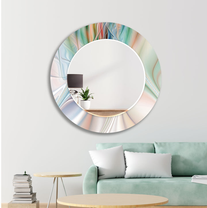 Colored Fractal Wall Mirrors mirror art
