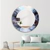 Abstract Tempered Glass Wall Mirror