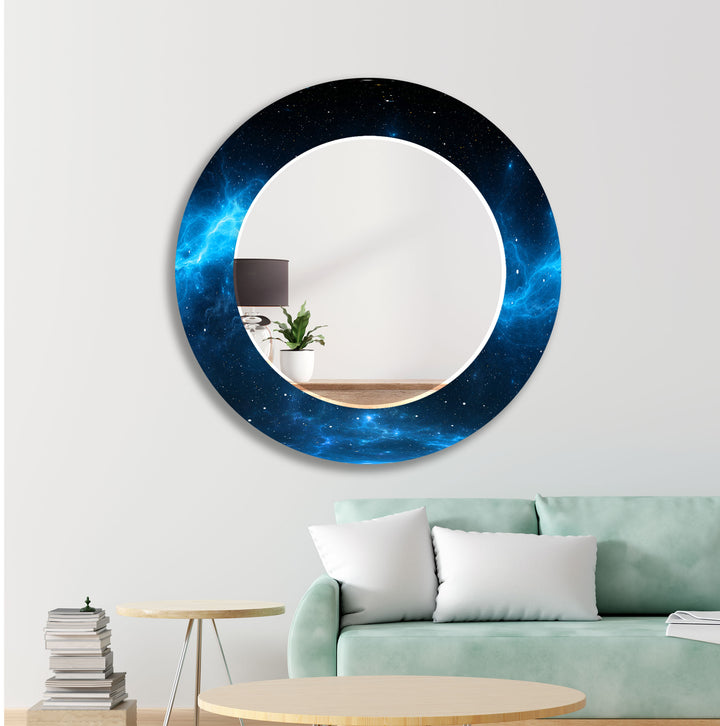 Black and Blue Abstract Wall Mirror backlit mirror
