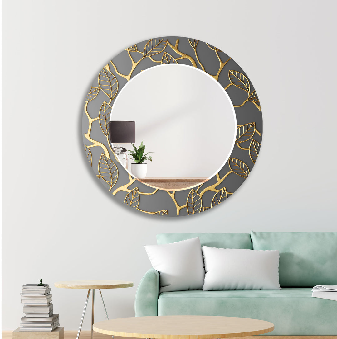 Grey & Golden Tree Wall Mirror huge wall mirror
