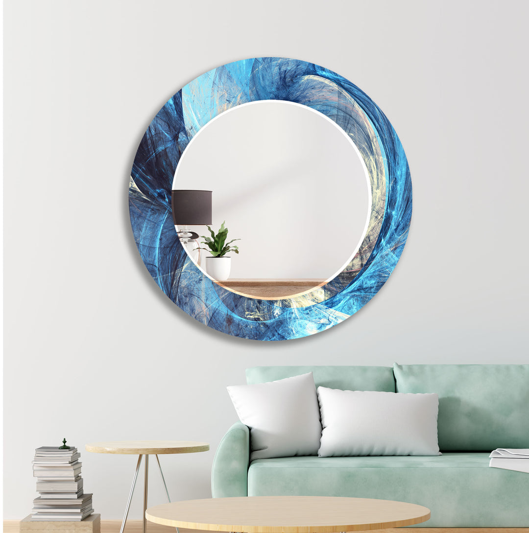 Blue & Silver Wall Mirrors Black Wall Mirror
