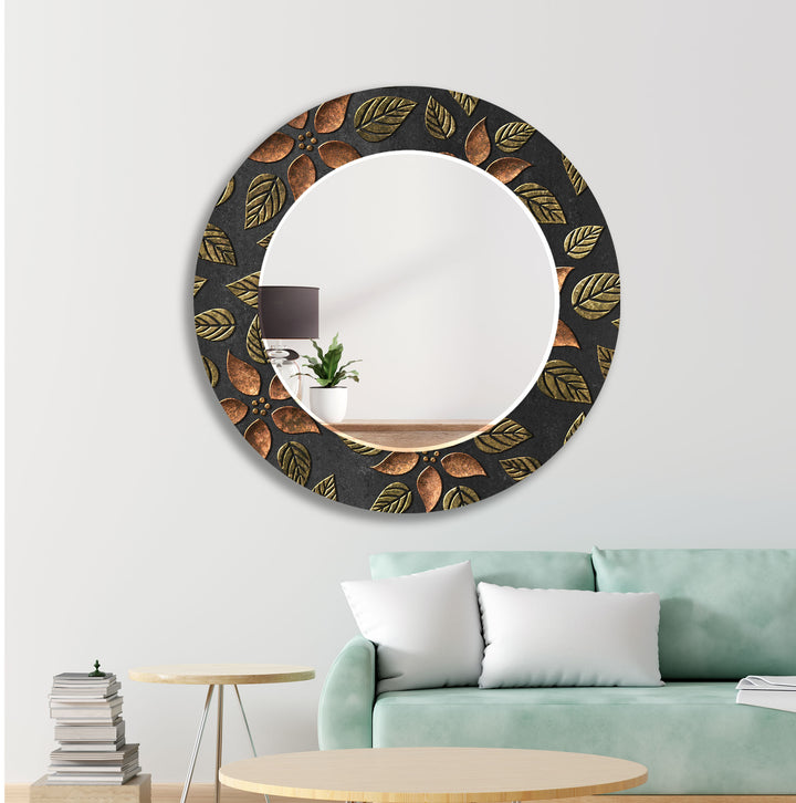 Copper Flowers Abstract Wall Mirror mirror wall art
