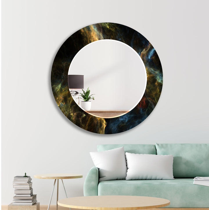 Colored Smoke Abstract Wall Mirror Rectangle Mirror
