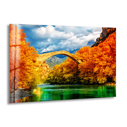 Konitsa Bridge Glass Wall Art print on glass, glass printed photos