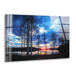 Lake View Tempered Glass Wall Art