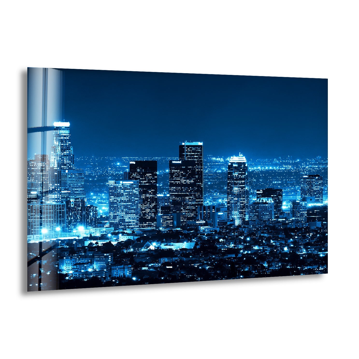 Night at New York City Glass Wall Art glass pictures for Wall, glass prints wall art