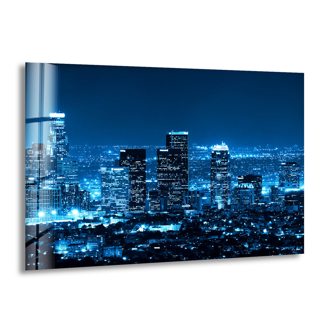 Night at New York City Glass Wall Art glass pictures for Wall, glass prints wall art