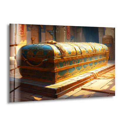 Ancient Pharaoh Tomb Glass Wall Art