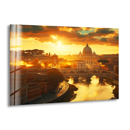 Rome View Glass Wall Art