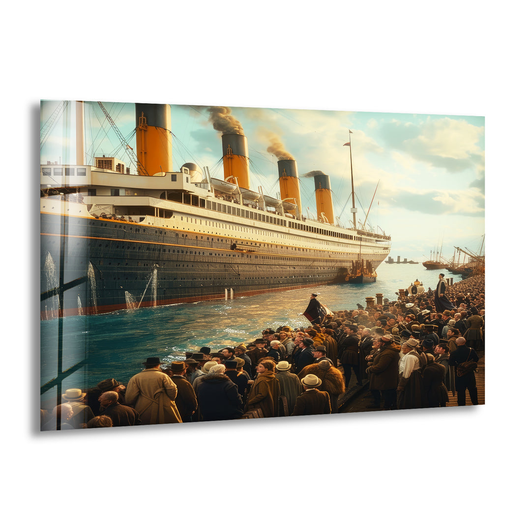 RMS Titanic Glass Wall Art, art glass wall art, glass wall art pictures