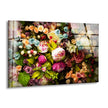 Colorful Roses Flowers Tempered Glass Wall Art