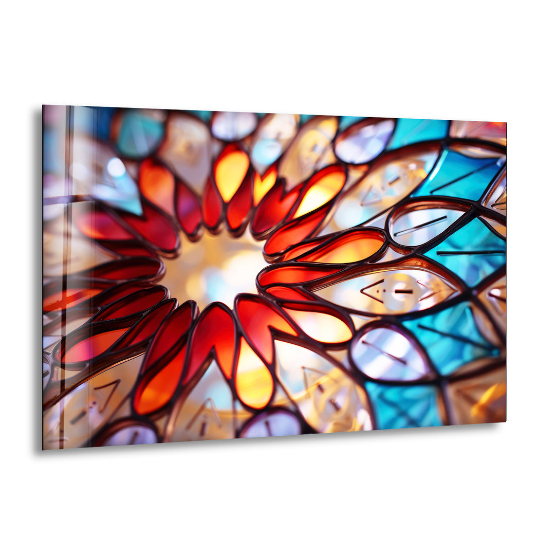 Stained Floral Window Glass Wall Art, print on glass, glass printed photos