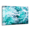 Blue Ocean Waves Tempered Glass Wall Art