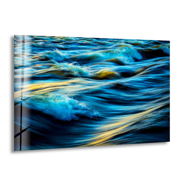 Ocean Waves Glass Wall Art custom glass pictures, glass art prints