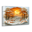 Golden Hour View Tempered Glass Wall Art