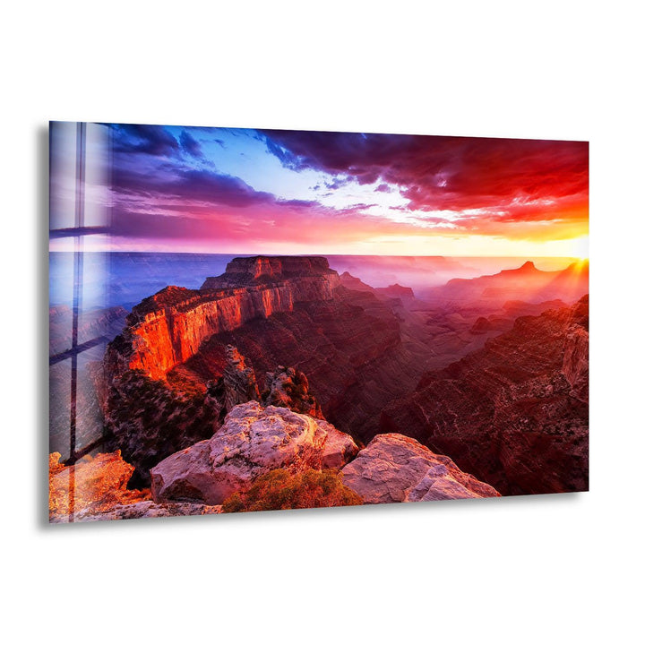 Grand Canyon Vivid Colors Glass Wall Art art glass wall art, glass wall art pictures