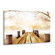 Dock Lake View Tempered Glass Wall Art