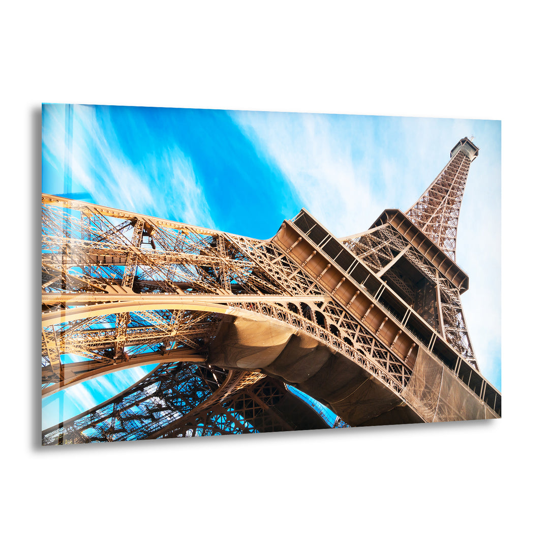 Eiffel Tower Glass Wall Art, picture on glass wall art, photos printed on glass