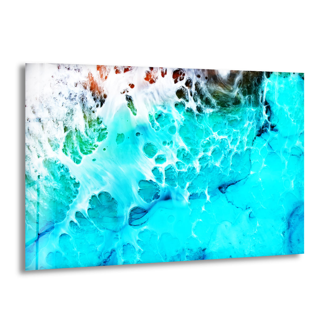 Aerial View of Ocean Glass Wall Art glass art painting, glass art for the Wall