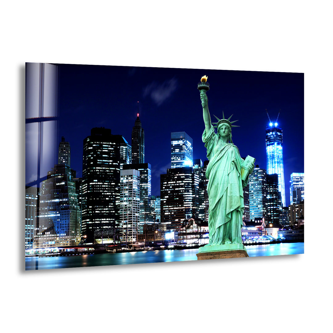 Statue of Liberty Glass Wall Art, Glass Printing Wall Art, Print photos on glass