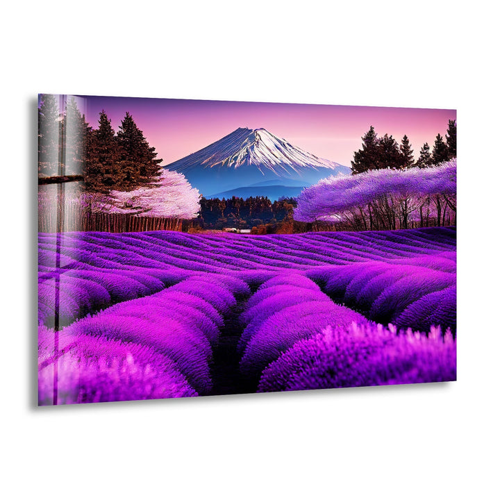 Lavender Fields in Bali Glass Wall Art Glass Printing Wall Art, Print photos on glass