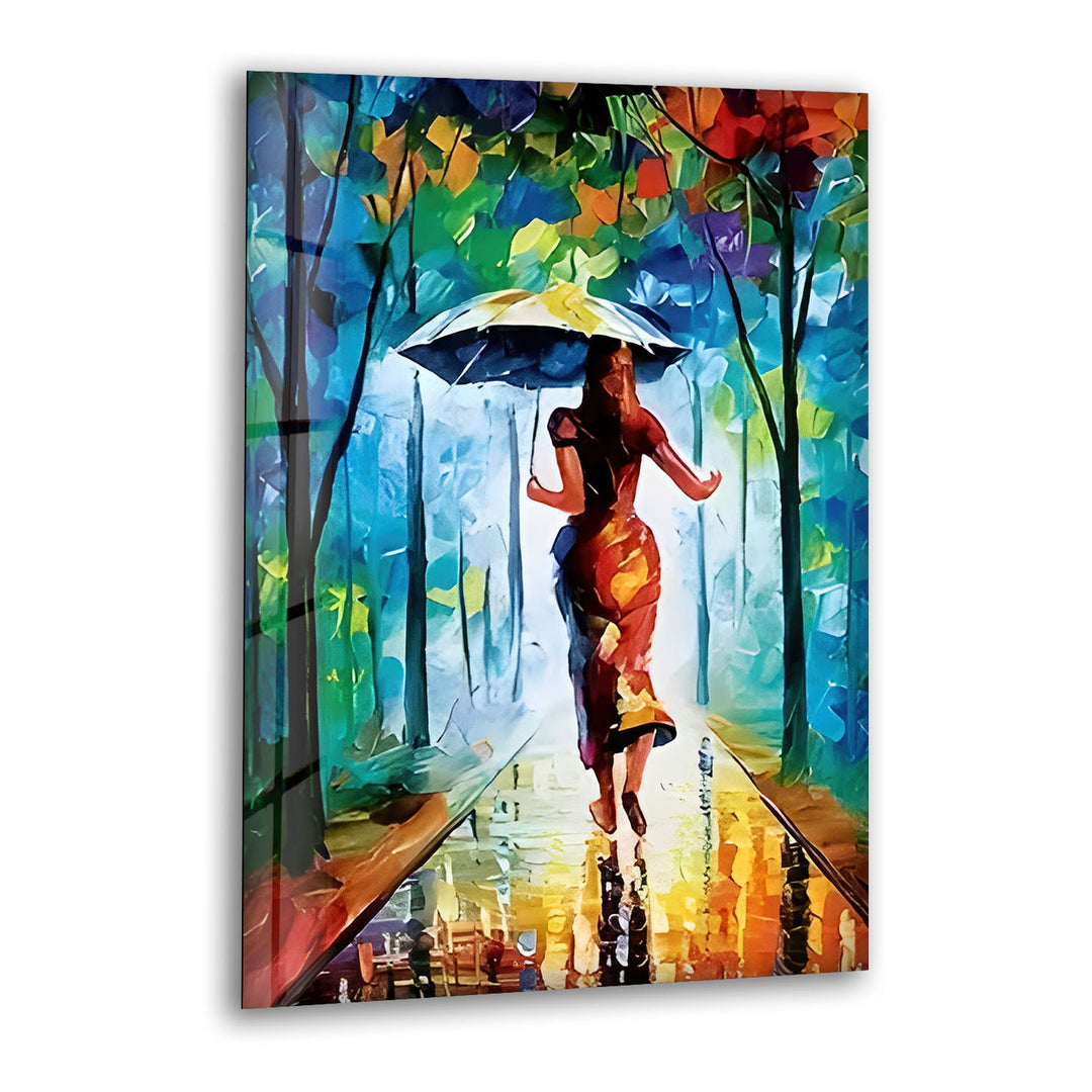 Colored Paint Woman Art Glass Wall Art art glass wall art, glass wall art pictures
