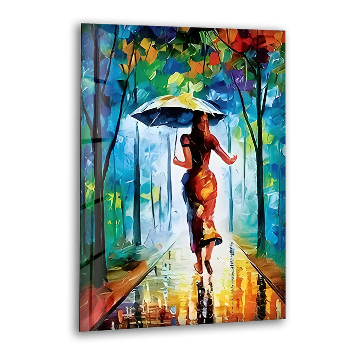 Colored Paint Woman Art Glass Wall Art art glass wall art, glass wall art pictures
