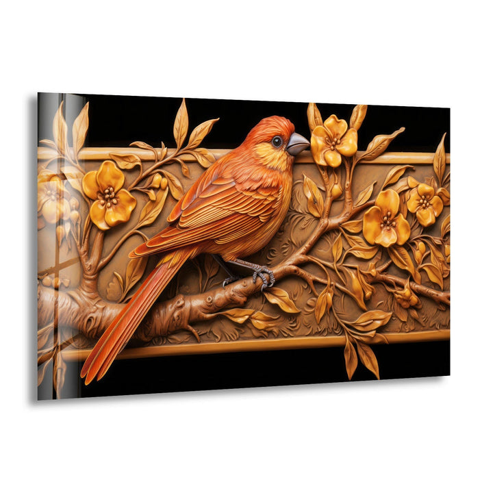 Goldfinch & Flower Glass Wall Art art glass wall art, glass wall art pictures
