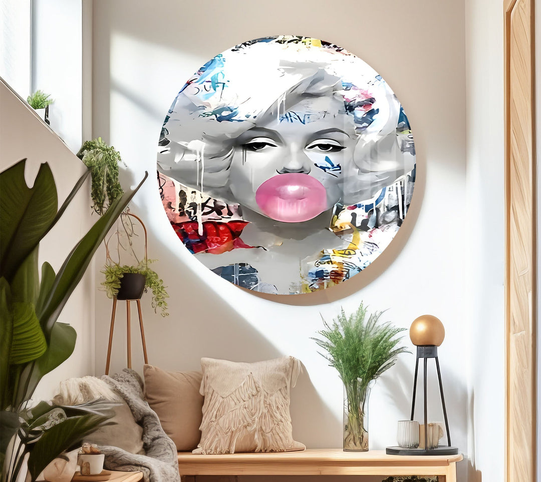 Marilyn Monroe Pop Art Glass Wall Art glass wall decor, glass wall art decor
