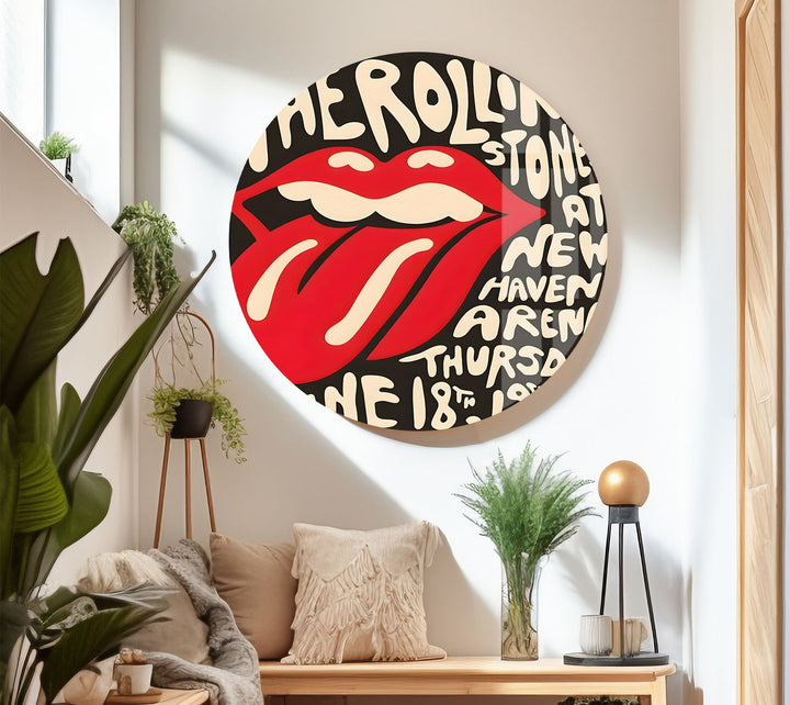 Red Lips Art Glass Wall Art glass pictures for Wall, glass prints wall art
