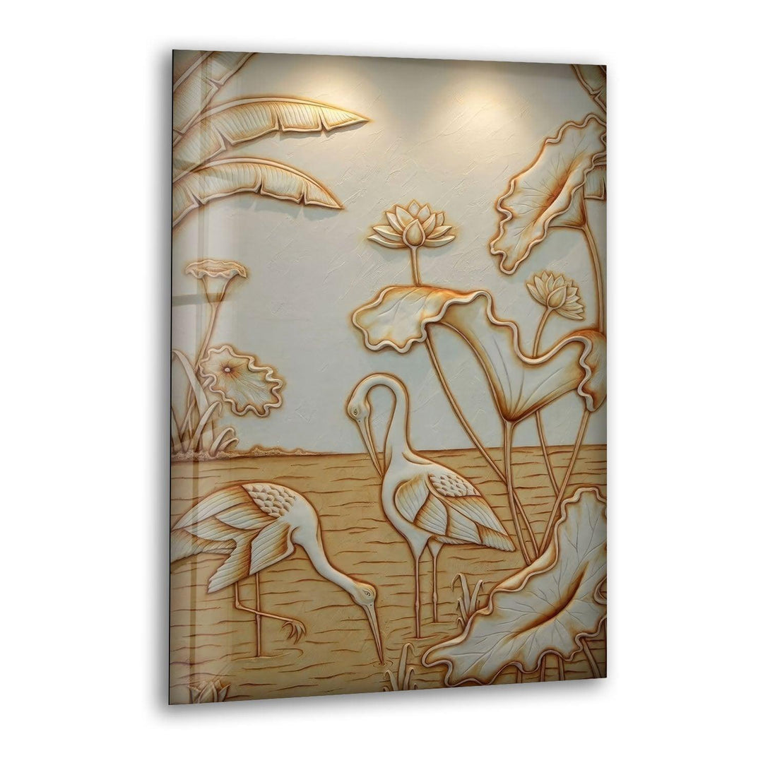 Stork Paint Glass Wall Art glass image printing, glass prints from photos
