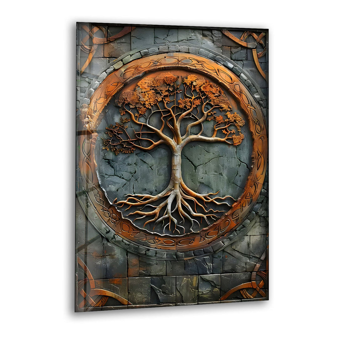 Copper Design Tree Glass Wall Art art glass wall art, glass wall art pictures
