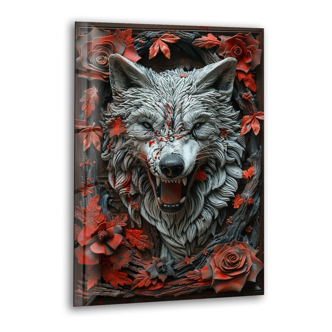 Rose & Wolf Glass Wall Art glass wall decor, glass wall art decor
