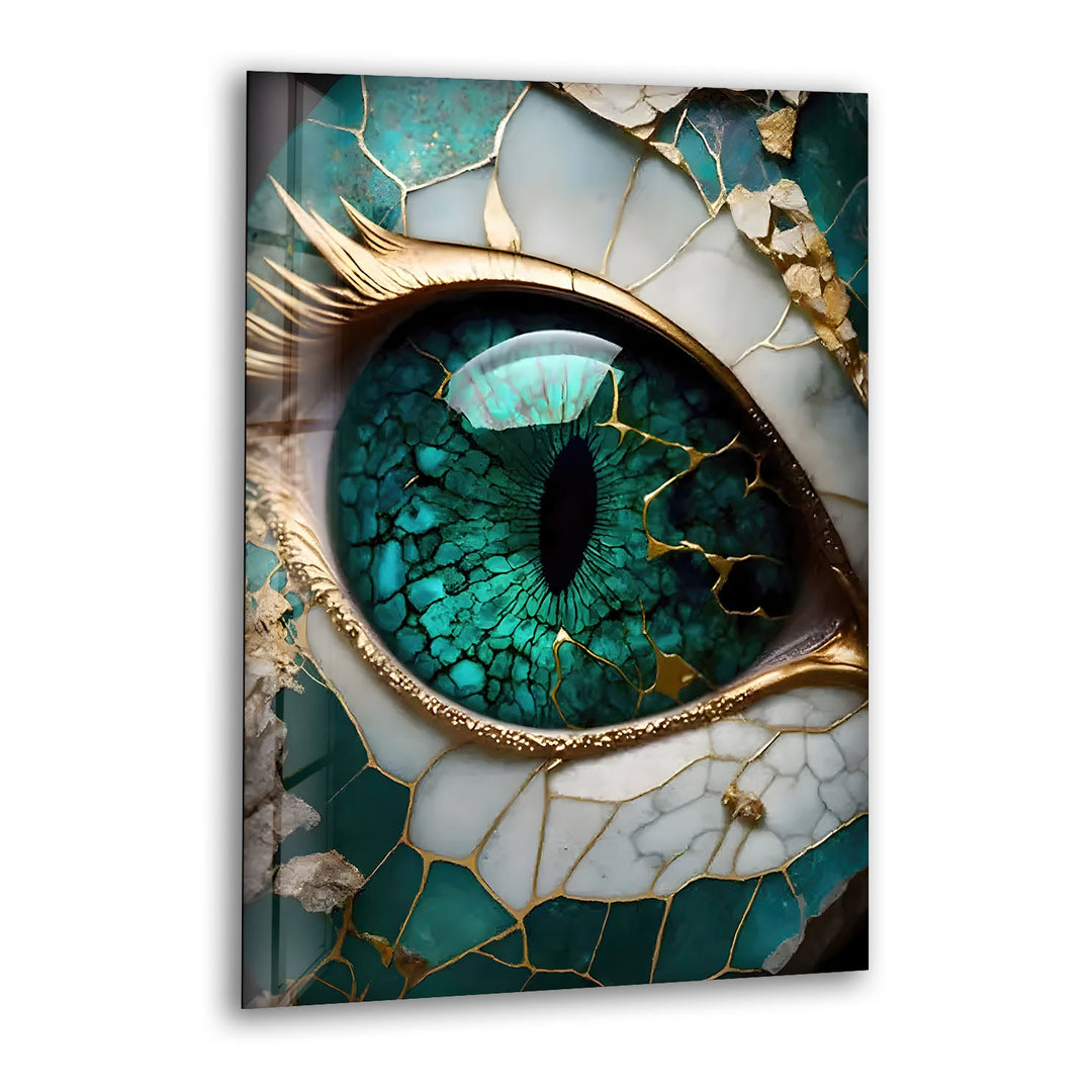 Marble Green Eye Glass Wall Art glass image printing, glass prints from photos
