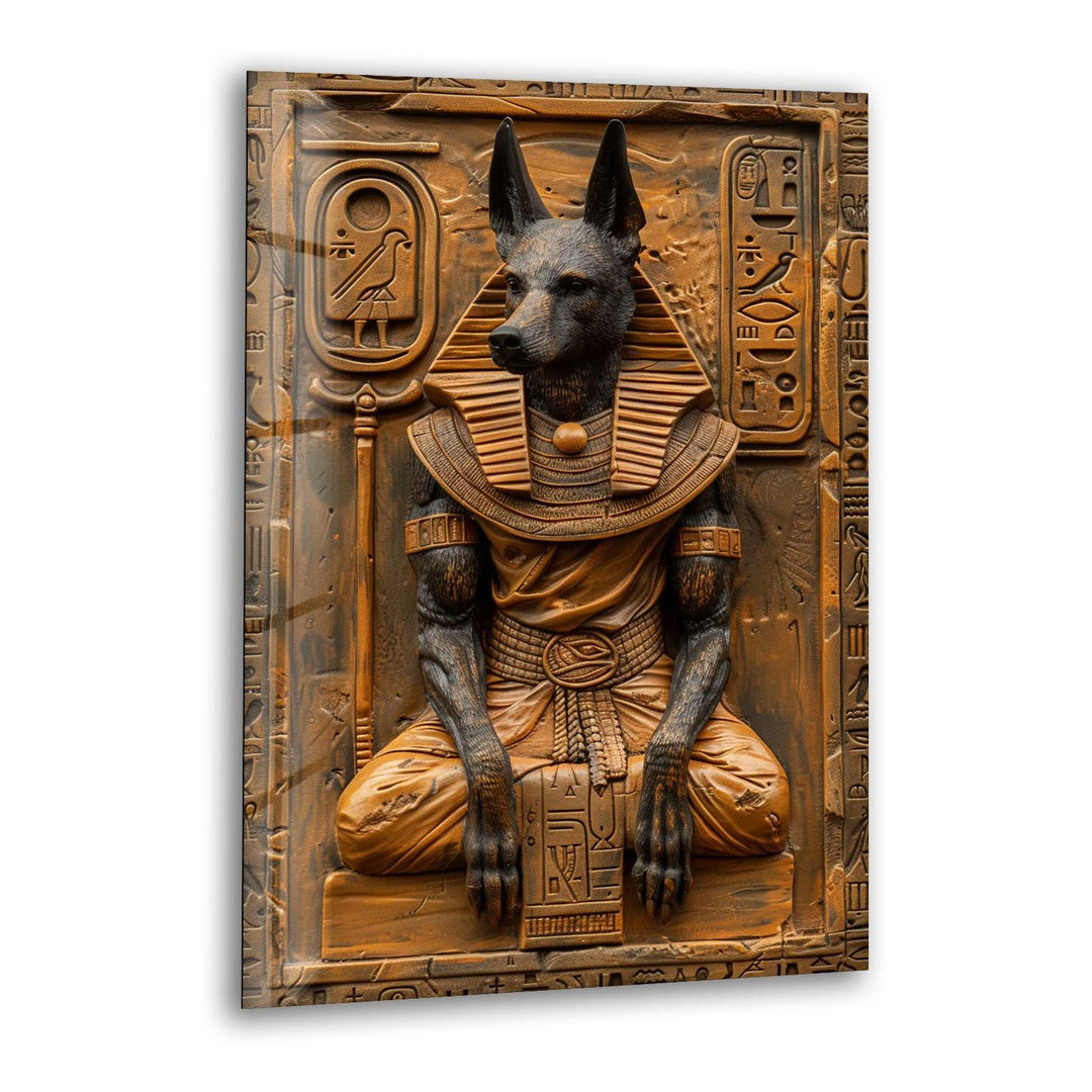 Ancient Egyptian Dog Glass Wall Art glass photo prints, glass picture prints
