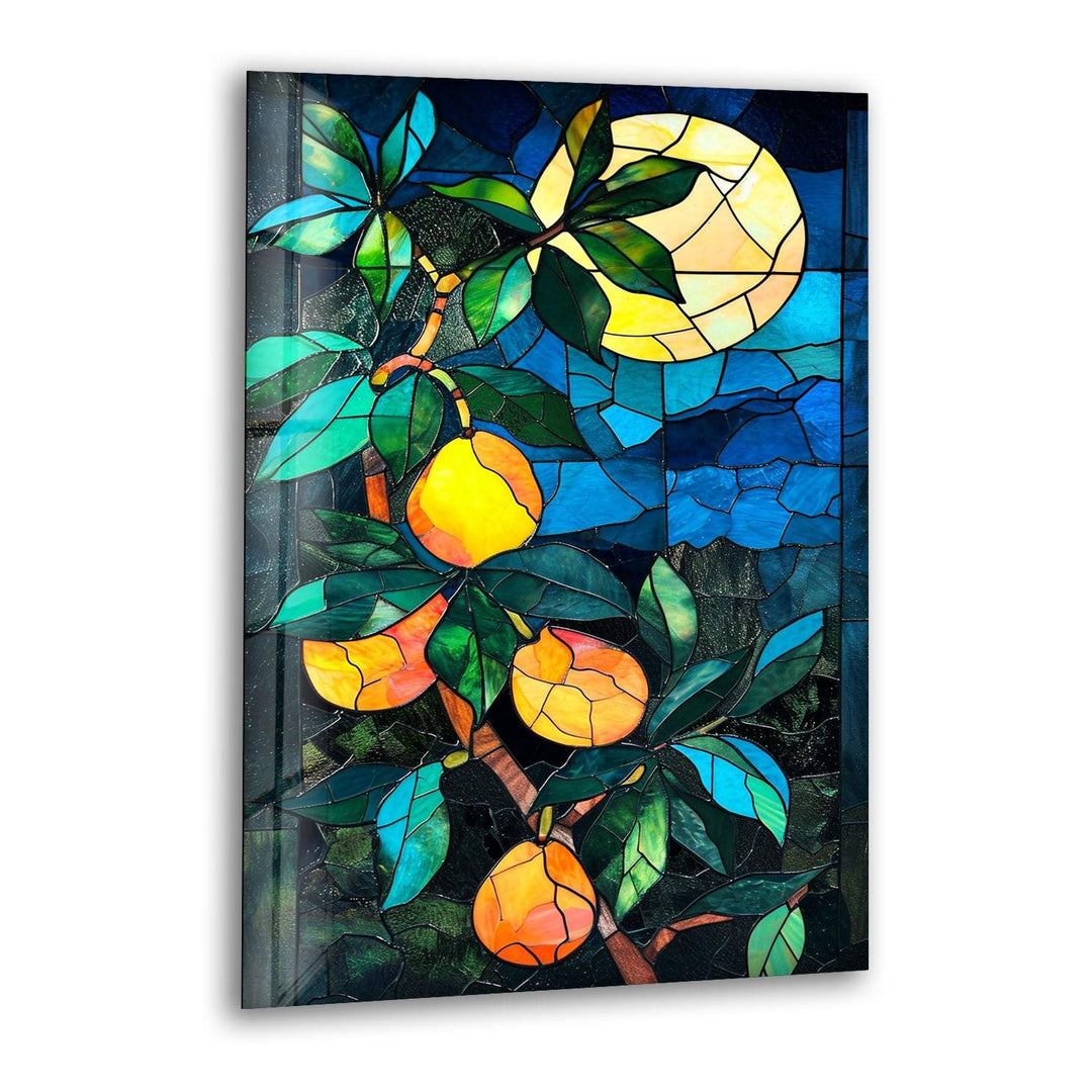 Midnight Mango Tree Glass Wall Art art glass wall art, glass wall art pictures
