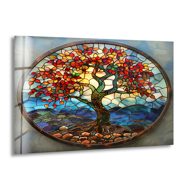 Stained Tree of Life Art Glass Wall Art art glass wall art, glass wall art pictures
