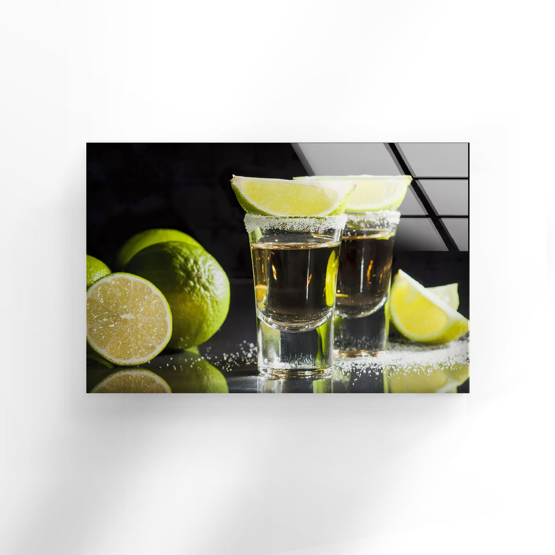 Tequila Shots Glass Wall Art, print on glass, glass printed photos