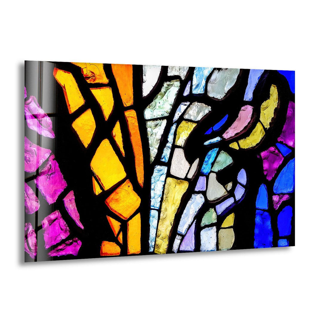 Bright Colorful Stained Glass Wall Art custom glass photo prints, large glass prints