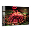 Abstract Red Flower Glass Wall Art