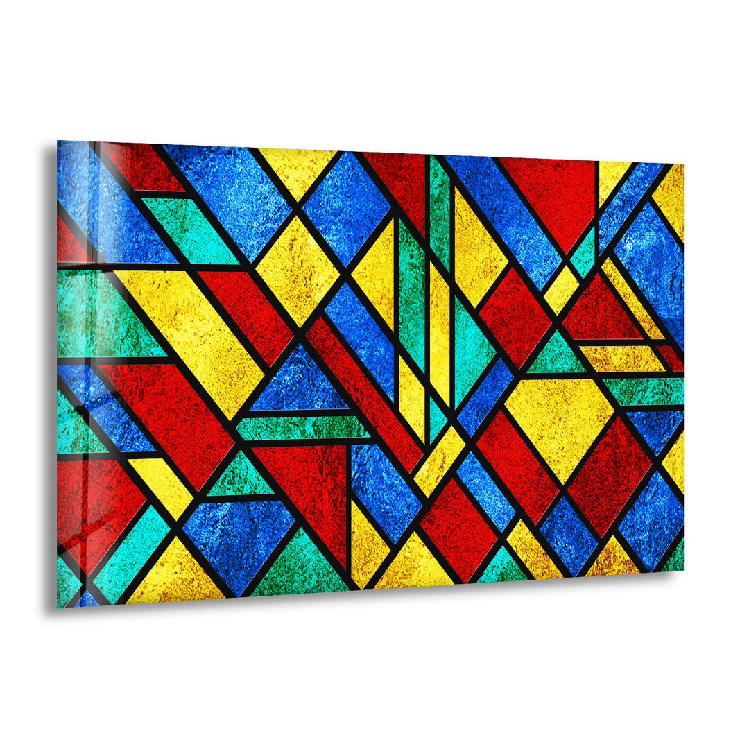 Stained Geometric Art Glass Wall Art stained glass wall art, stained glass wall decor