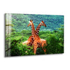 Giraffe in Forest Glass Wall Art photo print on glass, prints on glass wall art