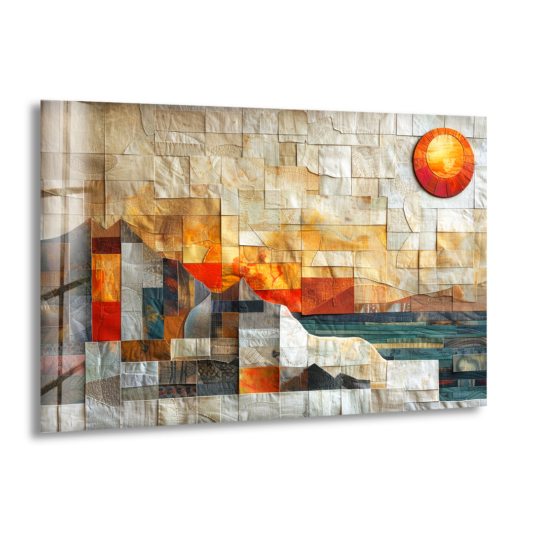 Abstract Ceramic Art Glass Wall Art print on glass, glass printed photos